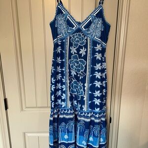 Blue Floral Women's Dress